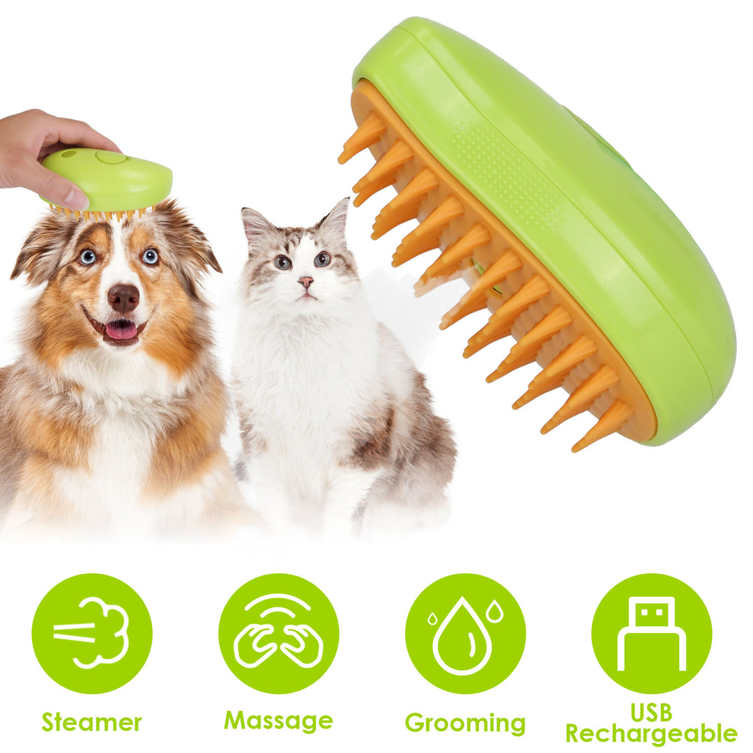 GBruno 3 In 1 Cat Grooming Steam Brush