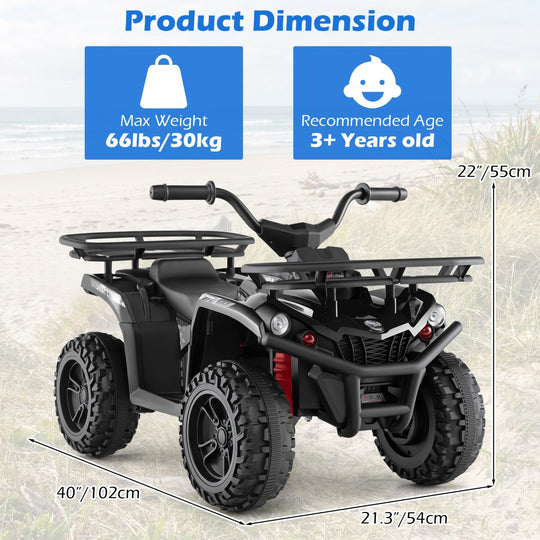 24V Electric Ride On Quad with LED Headlights