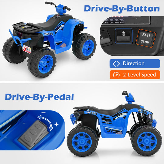 24V Kids Ride-On Electric ATV with Wireless Connection for Toddlers 3-8 Years Old