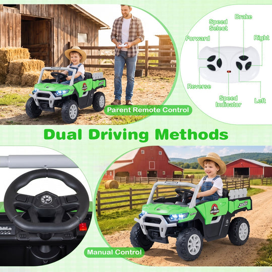 24V Ride On Dump Truck with Remote Control and Music