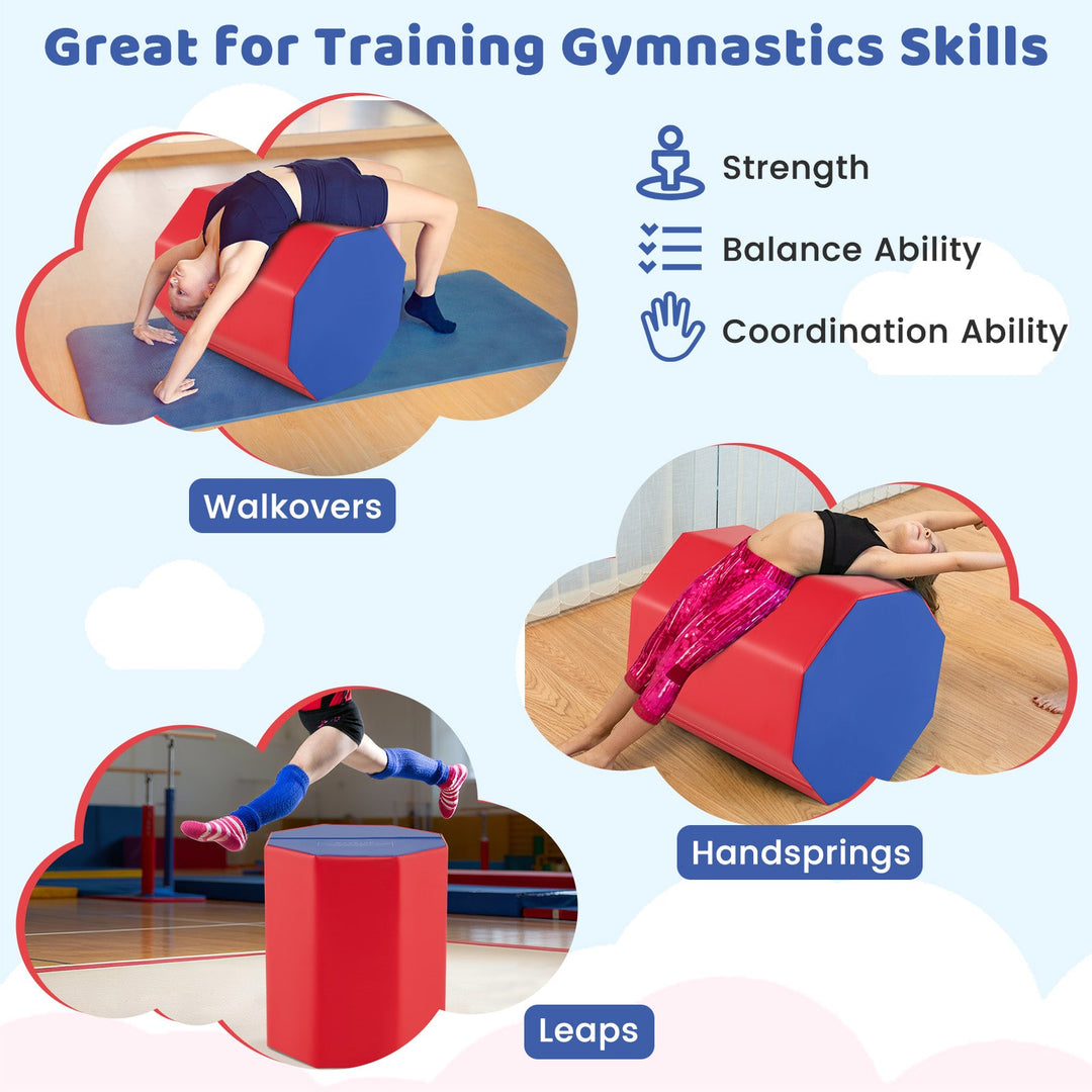 24.5 Inch x 24.5 Inch Octagon Gymnastics Mat with Waterproof Zippered Cover