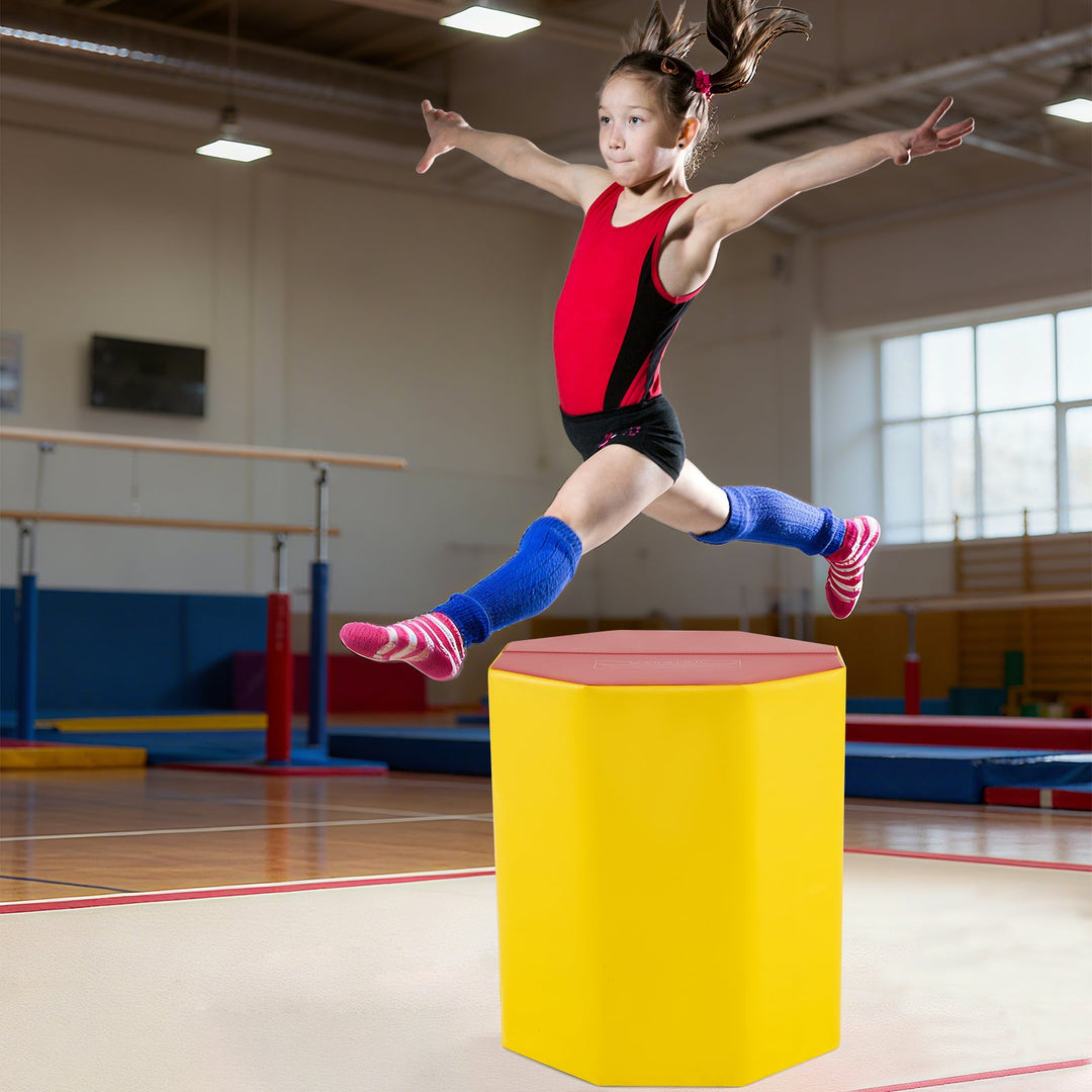 24.5 Inch x 24.5 Inch Octagon Gymnastics Mat with Waterproof Zippered Cover