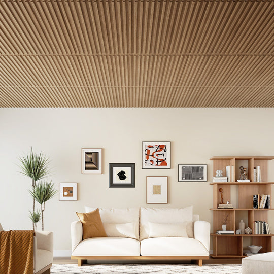 24-Pack PVC Slat Wall Panels for Interior Wall Decoration for Living Room and TV Background