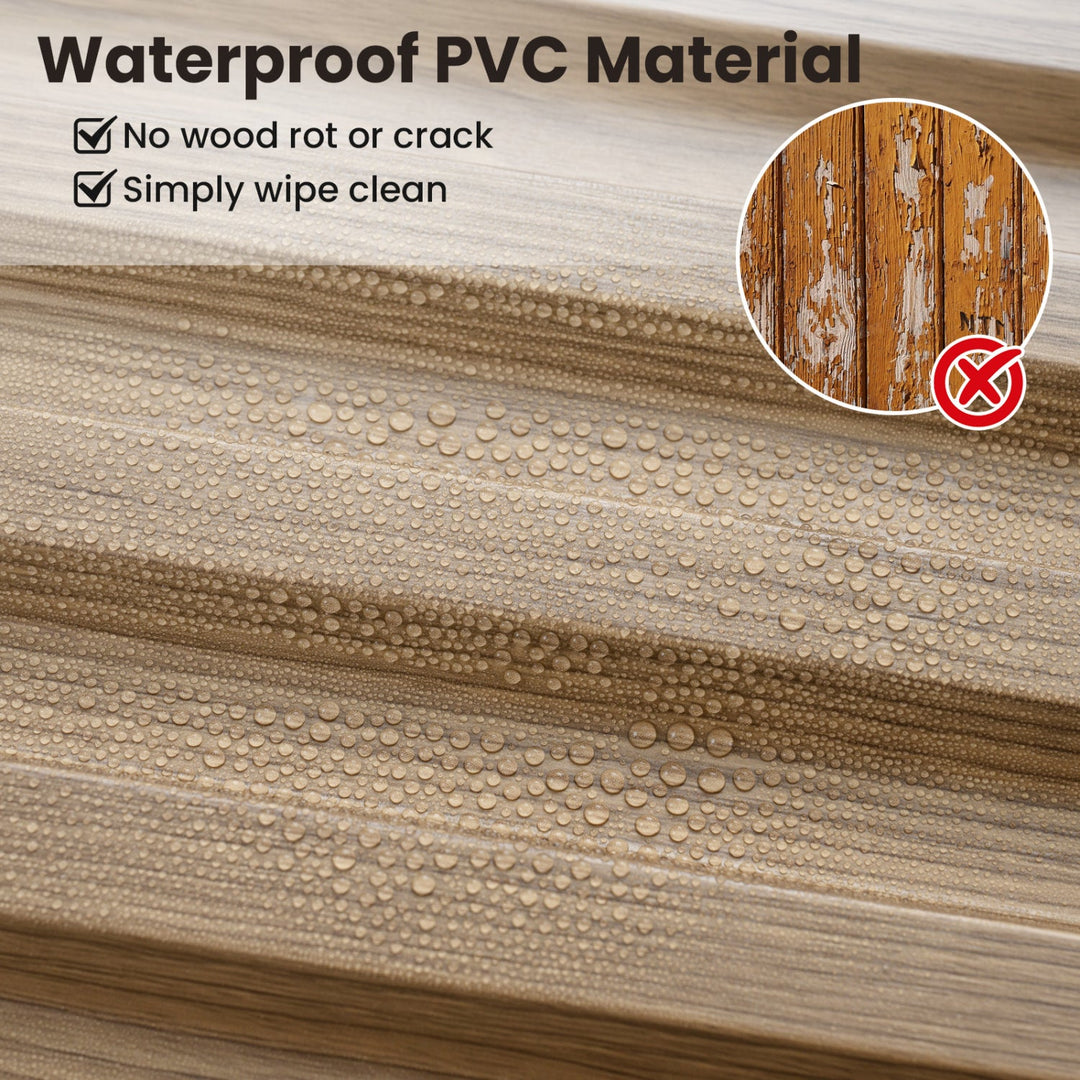 24-Pack PVC Slat Wall Panels for Interior Wall Decoration for Living Room and TV Background
