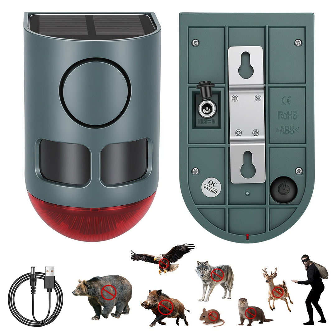 Solar Animal Repeller with Motion Sensor & Ultrasonic Sound
