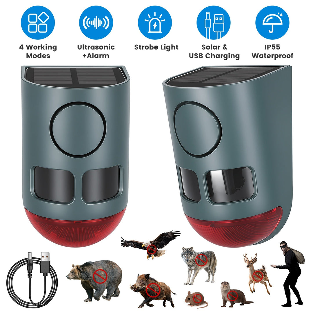Solar Animal Repeller with Motion Sensor & Ultrasonic Sound