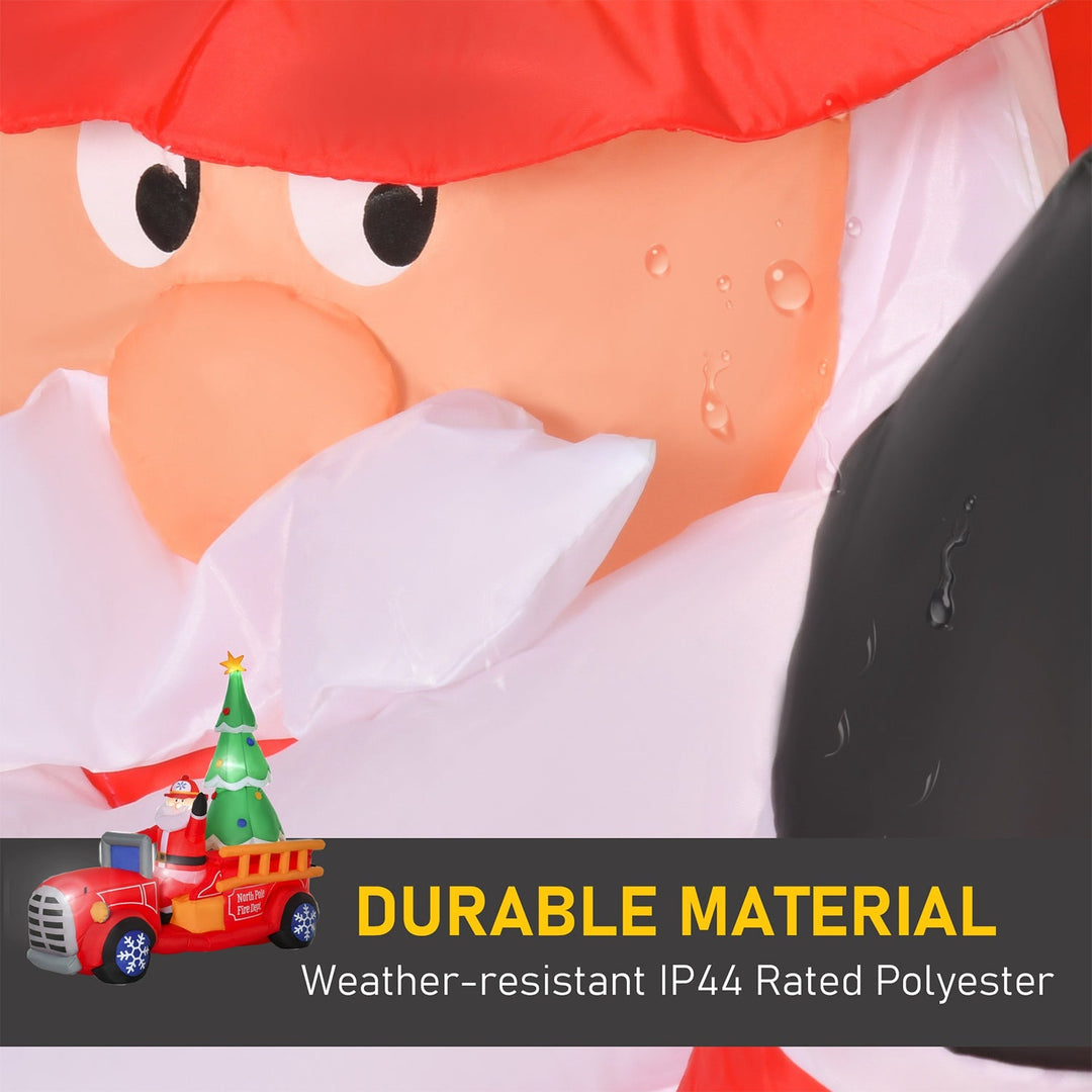 7.5FT Inflatable Santa Truck with LED Christmas Tree Decoration