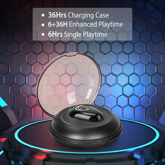 IPX5 Waterproof Unilateral Wireless Earbud Mini In-Ear Headset Rechargeable with Built-in Mic Charging Case Sweat Resistant Earphone
