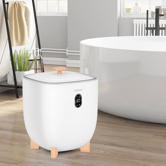 25L Towel Warmer Bucket with 2 Temperature Settings and Auto Shut Off-White