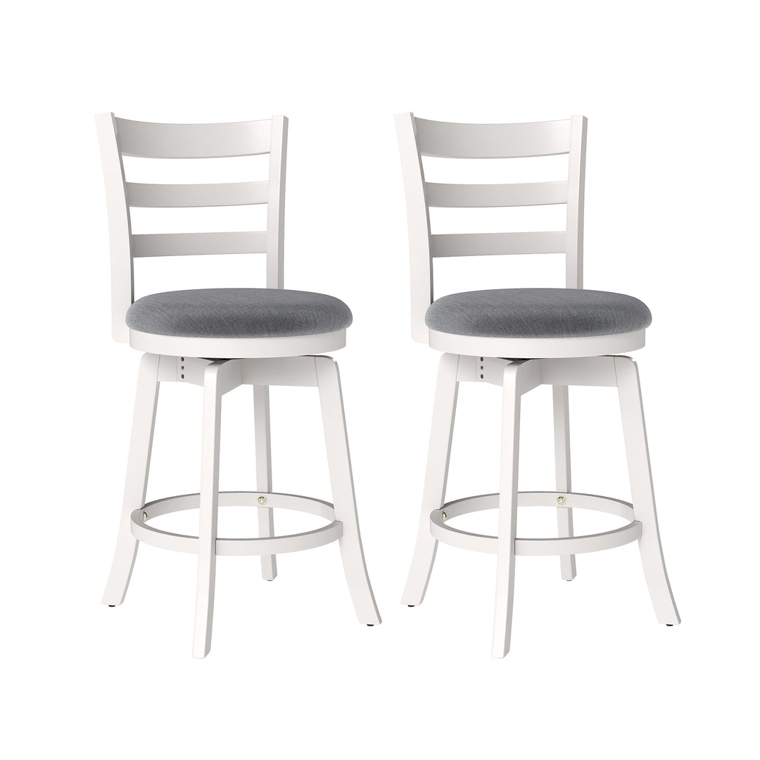 25"/30.5" Swivel Barstools Set of 2 360¬∞ Rotating Bar/Counter Height Chairs with Upholstered Seat