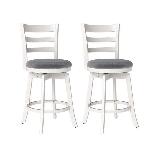 25"/30.5" Swivel Barstools Set of 2 360¬∞ Rotating Bar/Counter Height Chairs with Upholstered Seat