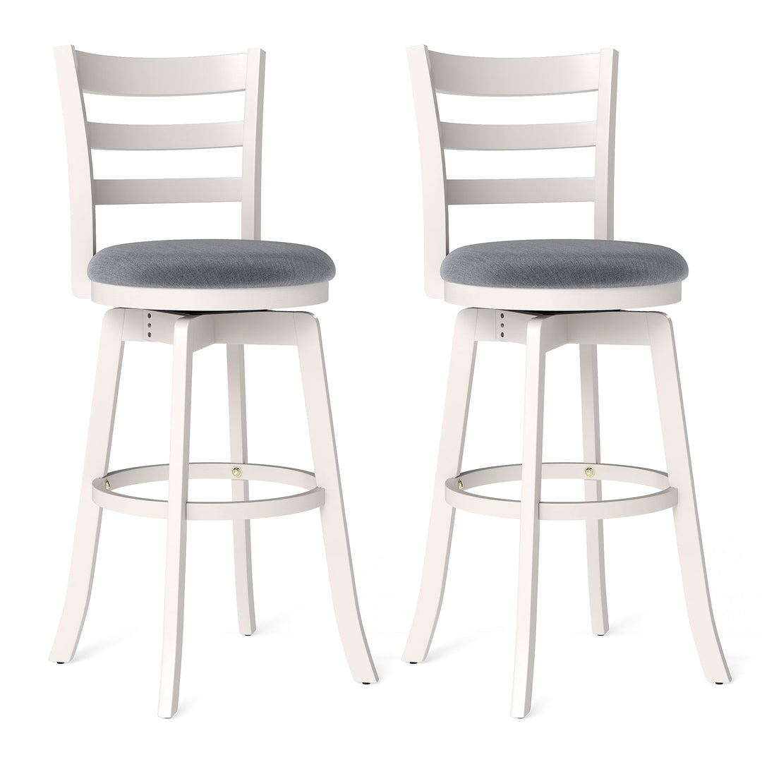 25"/30.5" Swivel Barstools Set of 2 360¬∞ Rotating Bar/Counter Height Chairs with Upholstered Seat