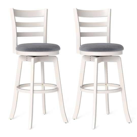 25"/30.5" Swivel Barstools Set of 2 360¬∞ Rotating Bar/Counter Height Chairs with Upholstered Seat