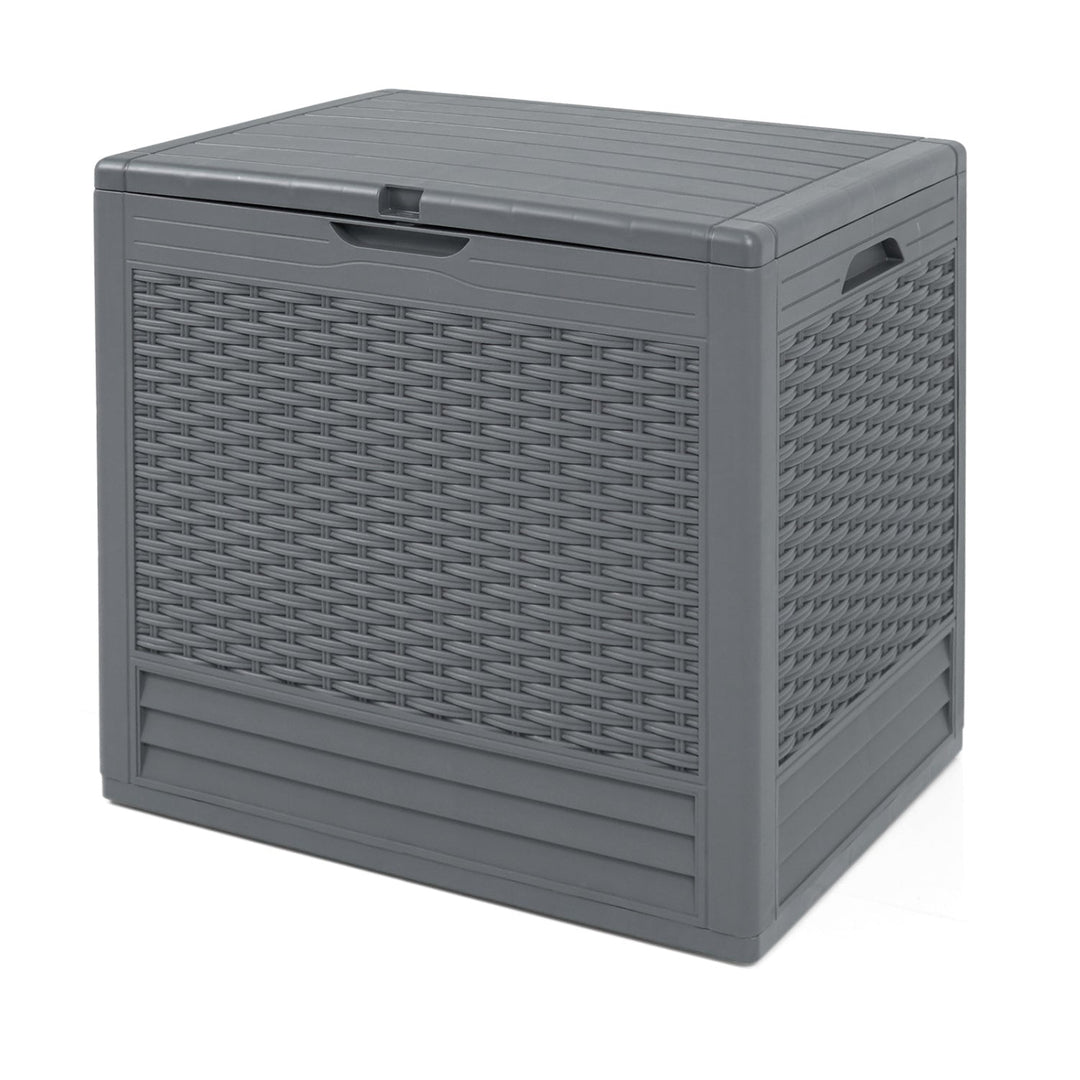 25 Gallon Outdoor Storage Box with Rattan Patterns