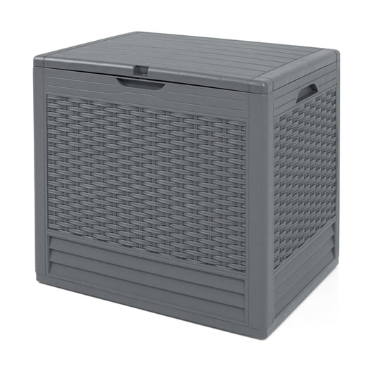 25 Gallon Outdoor Storage Box with Rattan Patterns