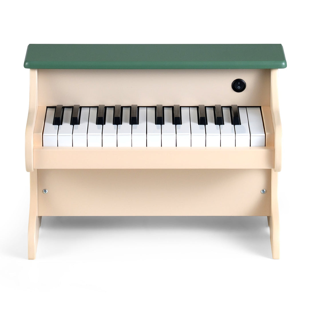 25 Keys Kids Piano Keyboard Wooden Digital Piano Toy with Removable Music Stand-Green
