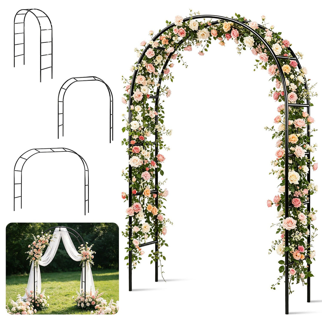 Adjustable Metal Garden Arch for Climbing Plants - 7.87ft