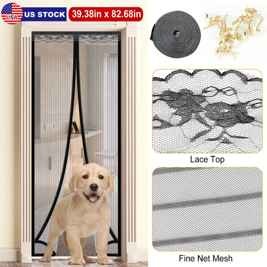 Magnetic Mesh Curtain Hands-free Fly Mesh Door Curtain 39x82Ó Self-adhesive Door Screen Anti Mosquito Bugs
