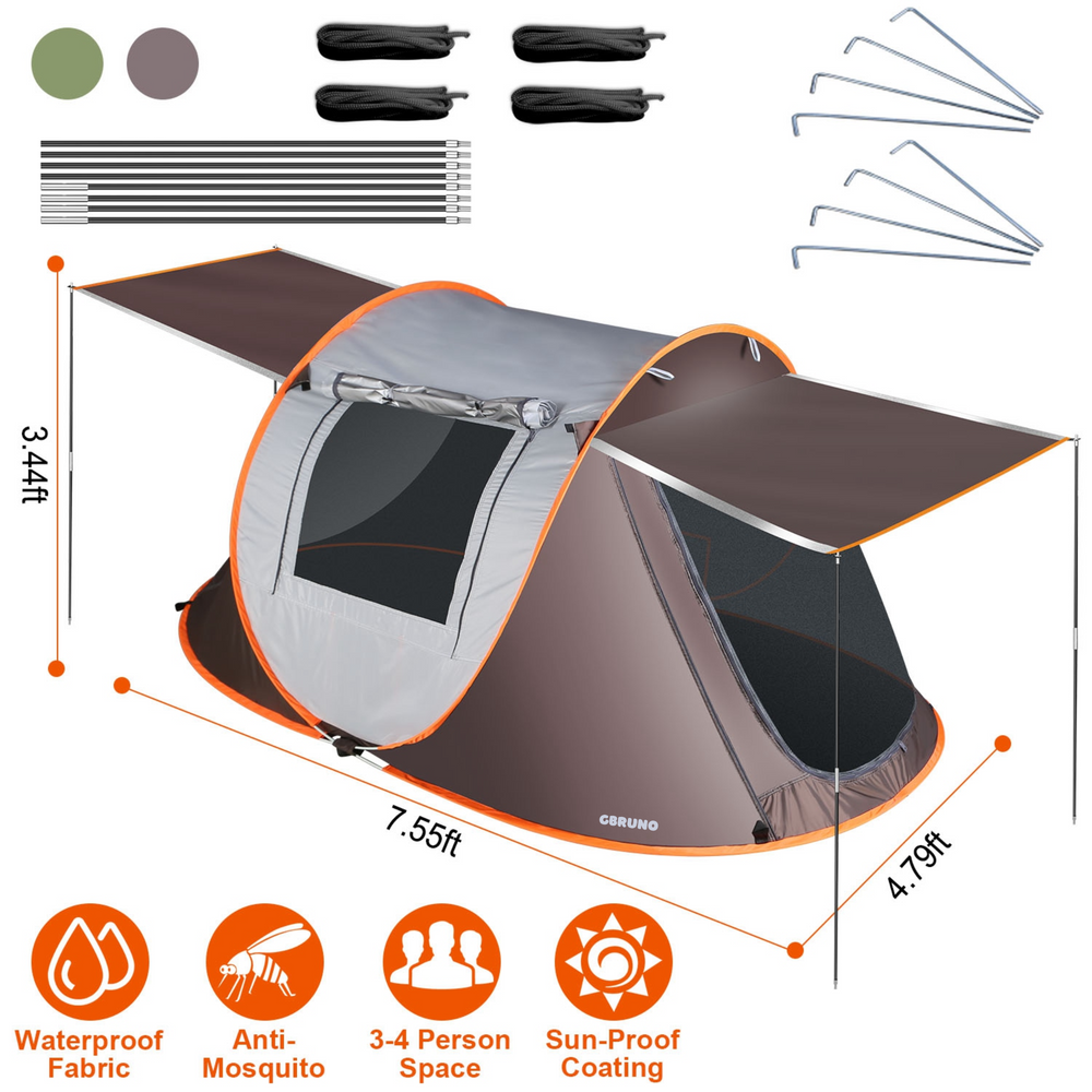 GBruno 3-4 Person Pop Up Tent