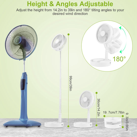 GBruno Portable Folding Desk Fan