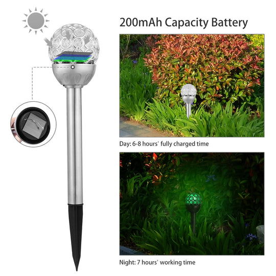 Solarek 3 Pcs Outdoor Solar Lights IP44 Waterproof Ball RGB Light Garden Decor Lamp Landscape Christmas