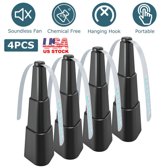 4Pcs Fly Repellent Fan Table Top Battery Powered Bug Deterrent Fan Hanging Food Fans for Party BBQ Picnic Camping