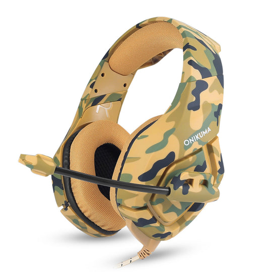 Gaming Headsets Noise Isolation Volume Adjustment Stereo Earmuffs w/ Microphone 3.5mm Plug Adapter 7.4ft Cord Over-ear Headphones for Game Lovers