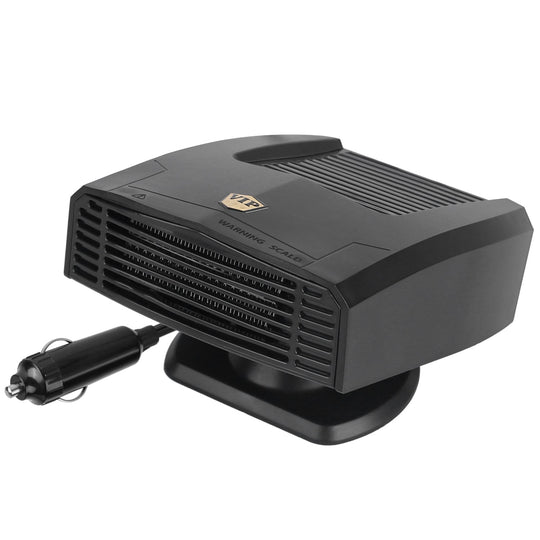 24V 180W Portable Car Heater & Fan | 2-in-1 Defroster/Defogger with 360° Rotating Base