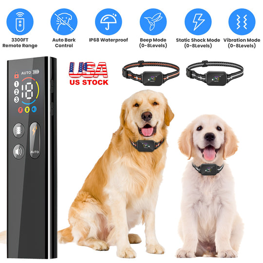 Dog Training Collar with Remote and Bark Control for Small Dogs