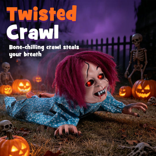 28" Halloween Horrifying Crawling Girl