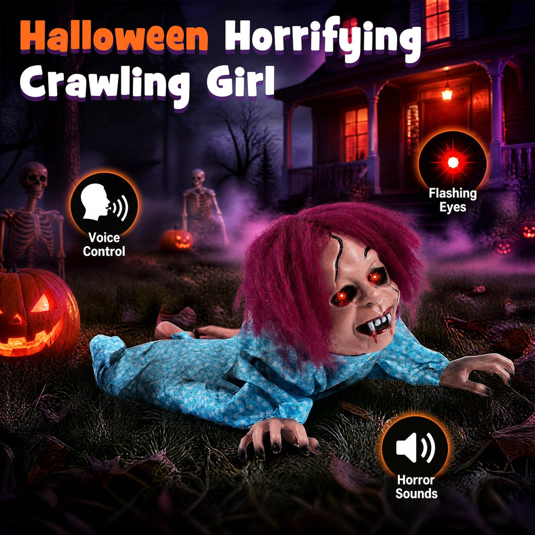28" Halloween Horrifying Crawling Girl