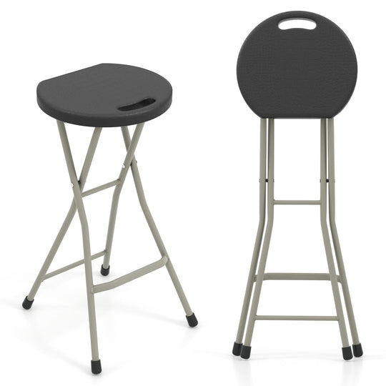 Portable Folding Stool 28 Inch - 330 lbs Capacity (2 Pack)