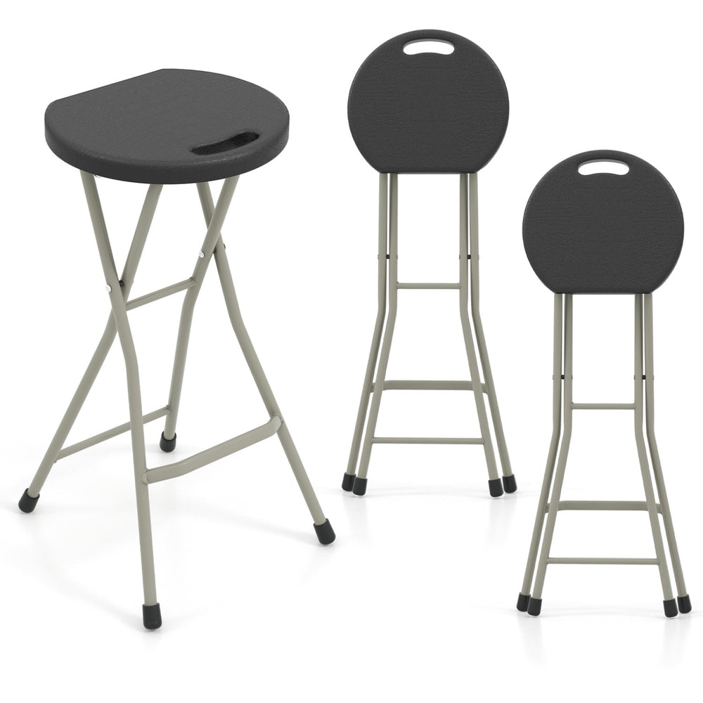 Portable Folding Stool 28 Inch - 330 lbs Capacity (2 Pack)