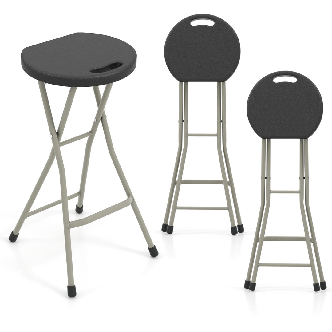 Portable Folding Stool 28 Inch - 330 lbs Capacity (2 Pack)