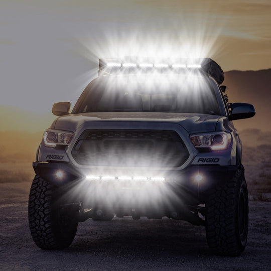 7" LED Light Bar Single Row Offroad Spot Lights 18W Ultra Slim Straight Work Light for Trailer Truck Bus Boat