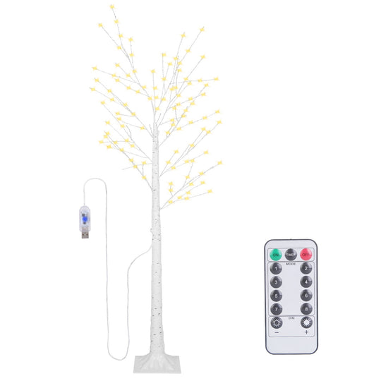Lighted Birch Tree Artificial White Birch Twig Tree with 8 Warm White Lighting Modes for Wedding Party Christmas Holiday Festival Home Decoration