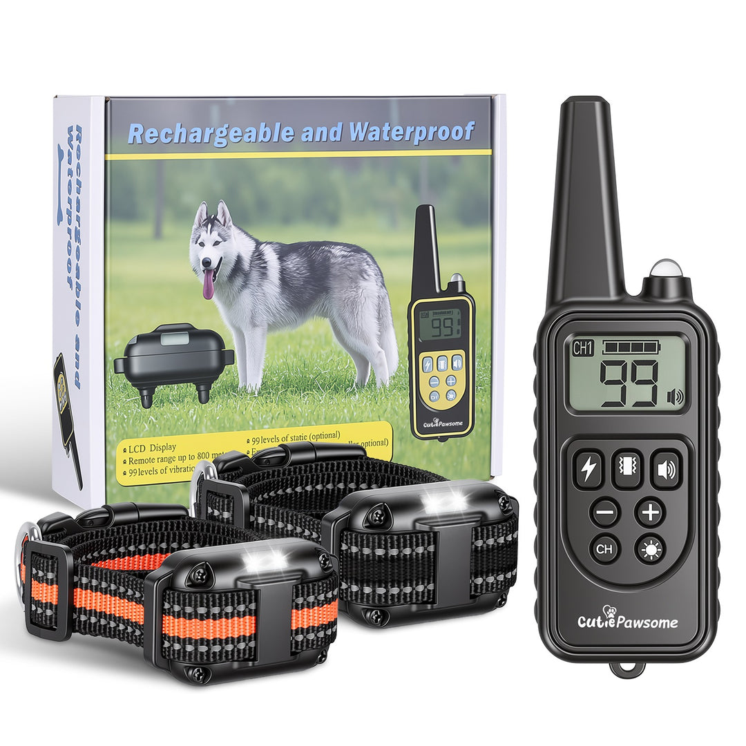 Rechargeable Dog Training Collar with Remote – 875 Yard Range