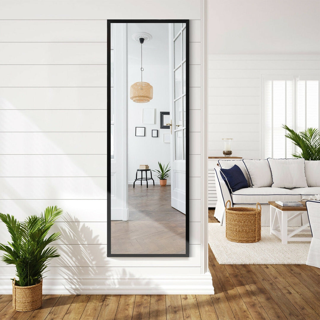 Full Length Metal Door Mirror with Adjustable Hook