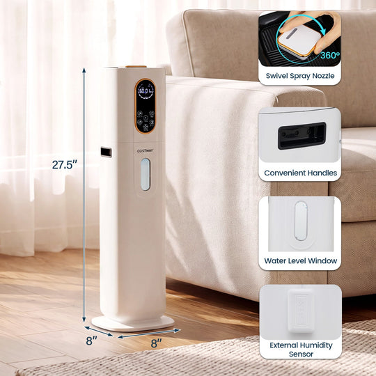 Cool Mist Humidifier 2.4 Gal with Remote Control