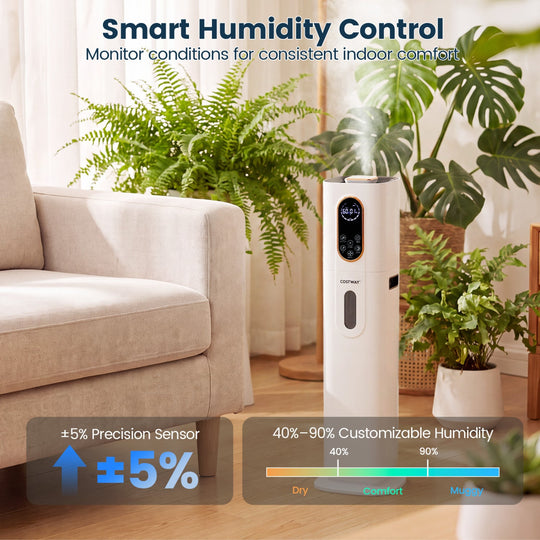 Cool Mist Humidifier 2.4 Gal with Remote Control