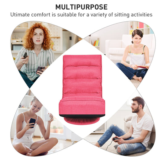 5-Position Folding Floor Gaming Chair