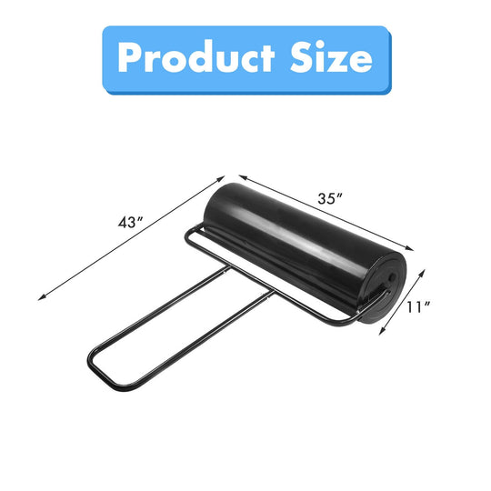 36 x 12 Inch Tow Lawn Roller Water Filled Metal Push Roller