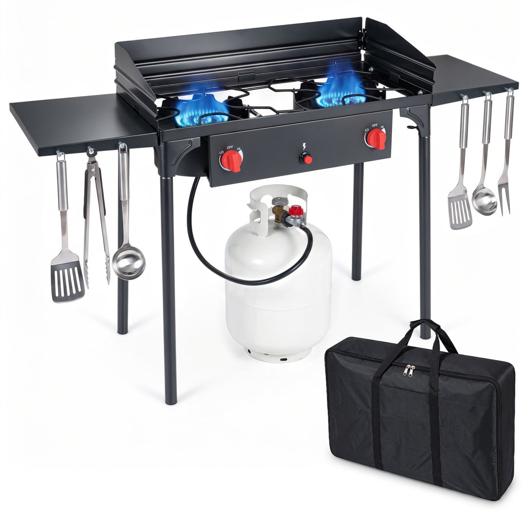 2 Burner Propane Gas Stove 150,000 BTU Outdoor Cooker