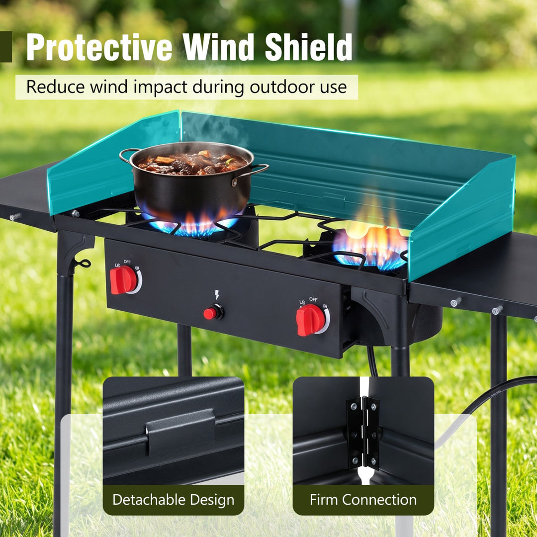 2 Burner Propane Gas Stove 150,000 BTU Outdoor Cooker