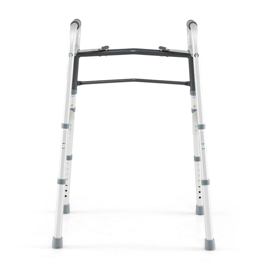 2-Button Folding Walker Lightweight with 7-Level Adjustable Height