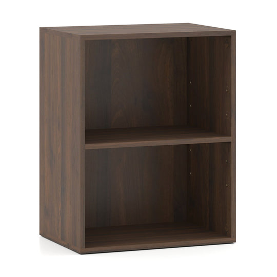 2-Cube Bookshelf with Adjustable Shelf - Dark Walnut