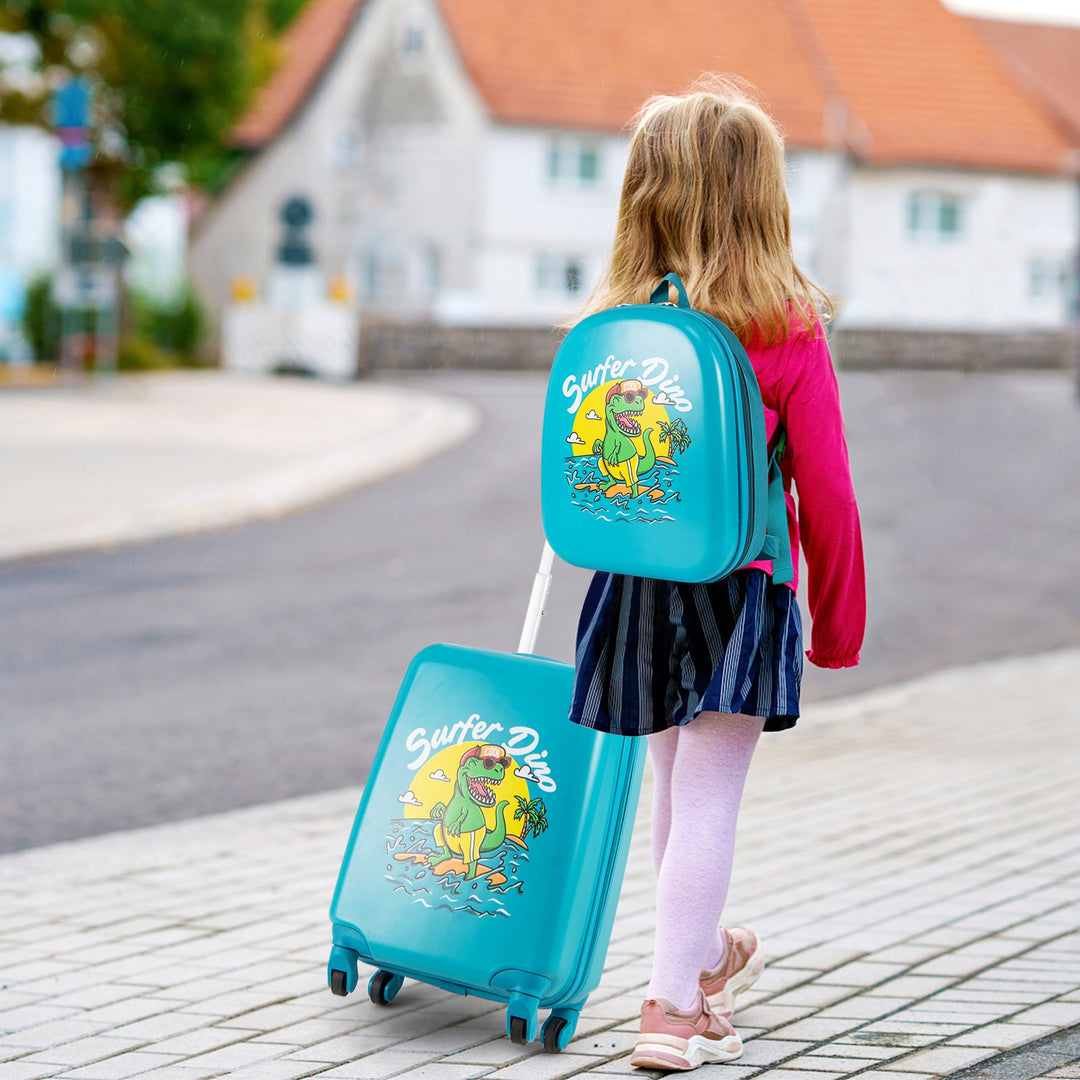2 PCS Kid Luggage Set With Spinner Wheels for Children Boys Girls
