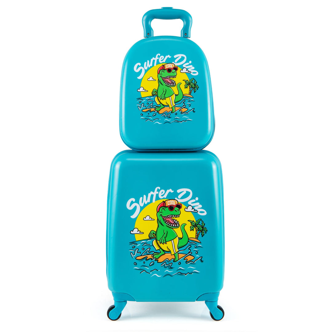 2 PCS Kid Luggage Set With Spinner Wheels for Children Boys Girls