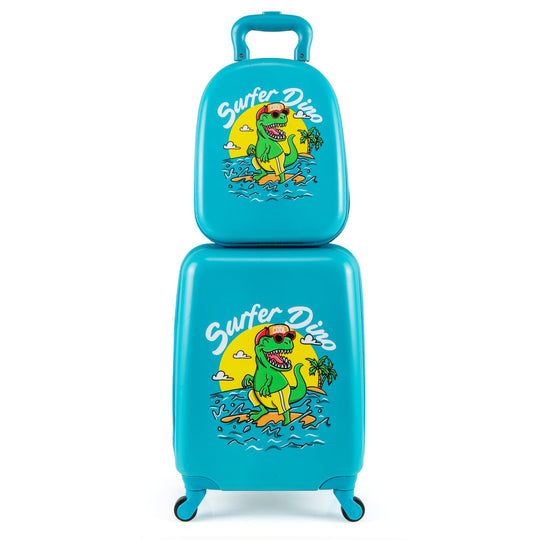 2 PCS Kid Luggage Set With Spinner Wheels for Children Boys Girls