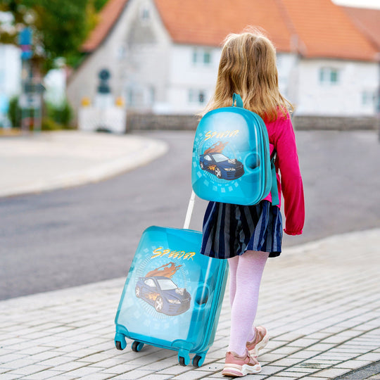 2 PCS Kid Luggage Set With Spinner Wheels for Children Boys Girls